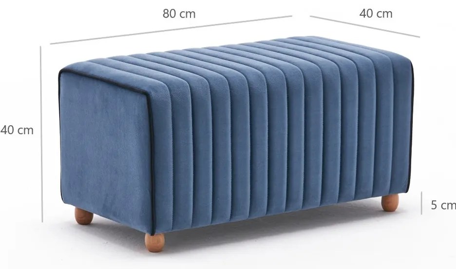 Stolička Mabel Pouf Blue