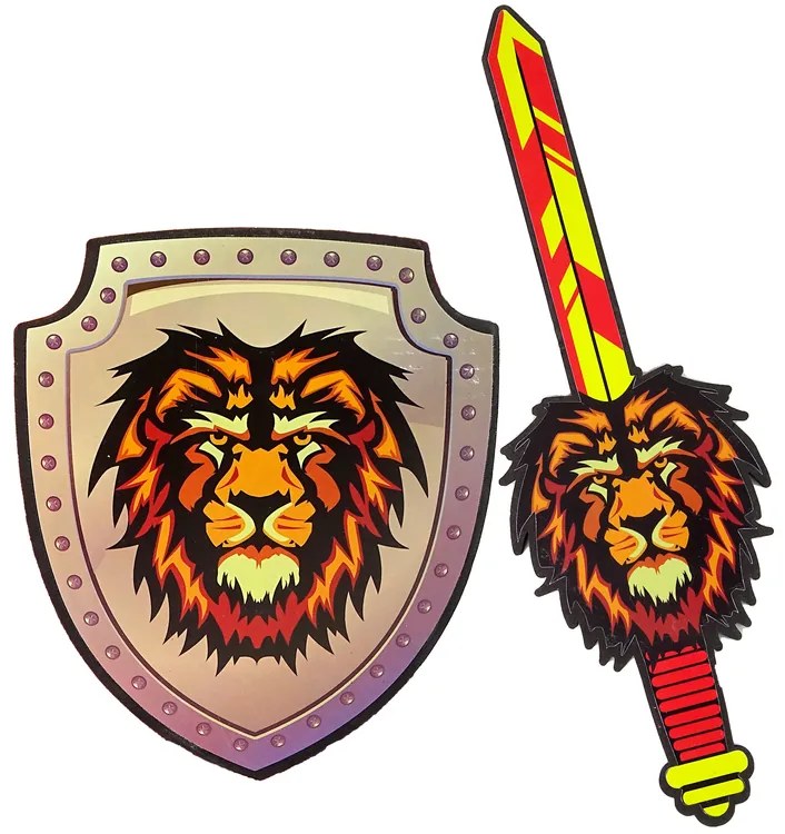 Lean Toys Súprava pre rytiera - štít a meč s motívom leva