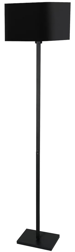 Stojacia lampa Napoli, 1x čierne textilné tienidlo, b