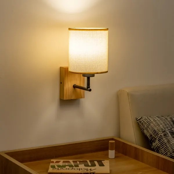 Brilagi - Nástenná lampa NUBILA WOOD 1xE27/25W/230V dub/svetlohnedá