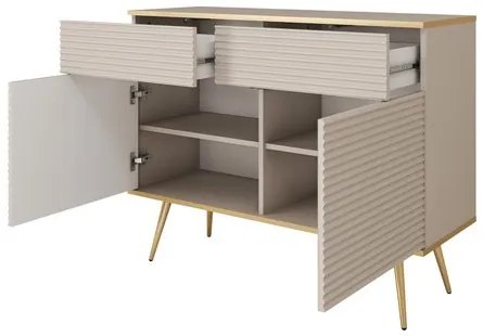 Komoda Oanisew KSZ107, Farby:: čierna / čierna + zlatá