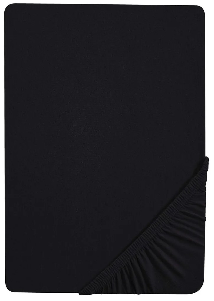 Biberna Napínacia džersejová plachta (čierna, 140 – 160 x 200 cm) (100227068)