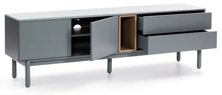Modrý/sivý TV stolík 180x56 cm Corvo – Teulat