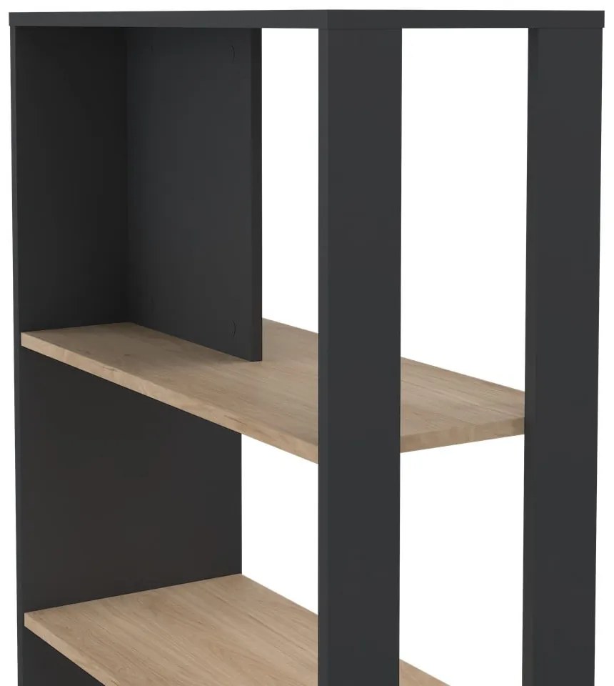 Knižnica v dekore duba v antracitovo-prírodnej farbe 80x205 cm Sign – Tvilum