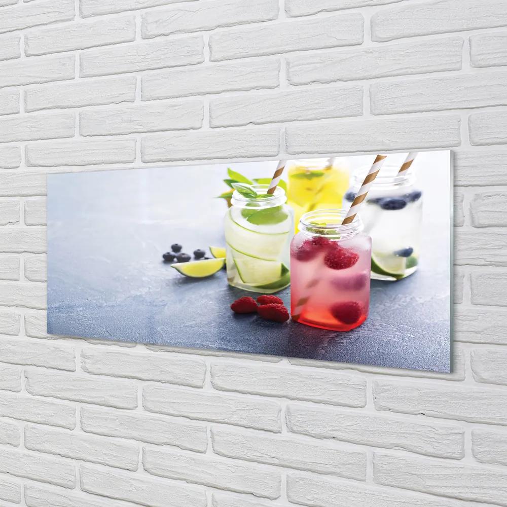 Obraz plexi Koktejl malina vápno citrón 120x60 cm