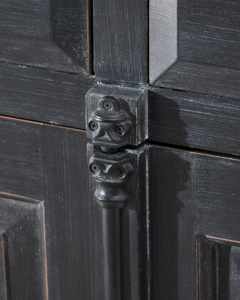 Komoda  240 x 48 x 94 old black &amp; natural