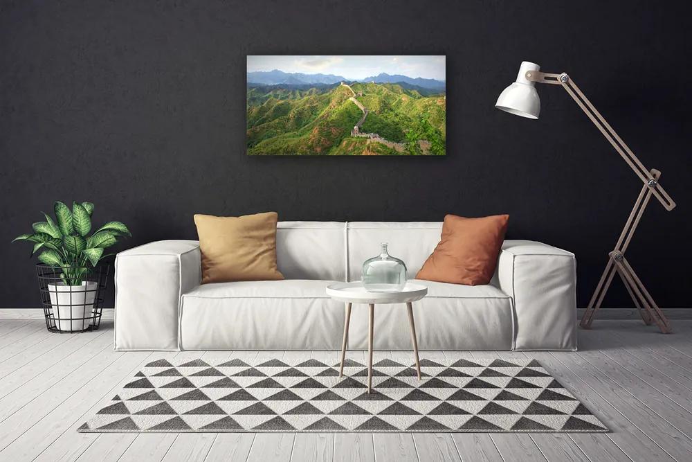 Obraz na plátne Veľká múr hora krajina 125x50 cm