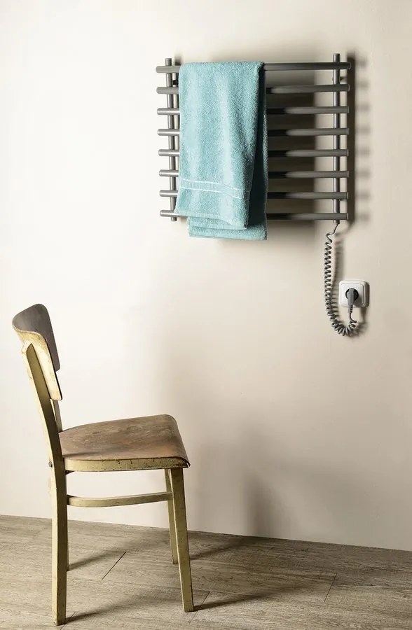 Aqualine Aqualine, Elektrický sušiak uterákov, 570x465 mm, 72 W, šedý hliník - metalíza (RAL9007), SU210A
