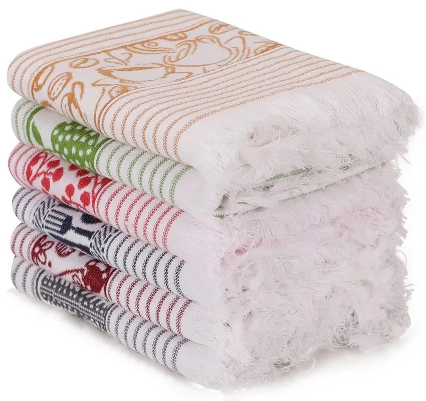 Bavlnené utierky v súprave 6 ks 40x60 cm Pecete – Foutastic