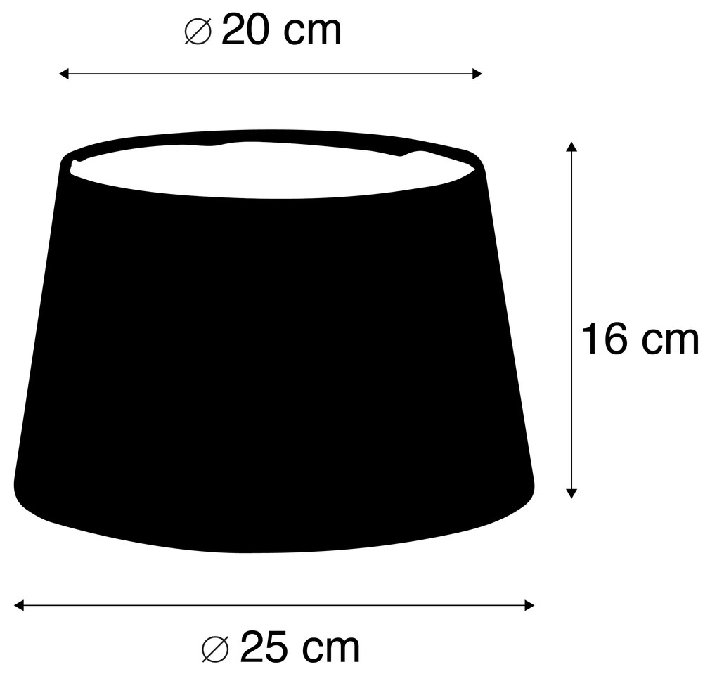 Tienidlo lampy z ľanu čierne 25/16
