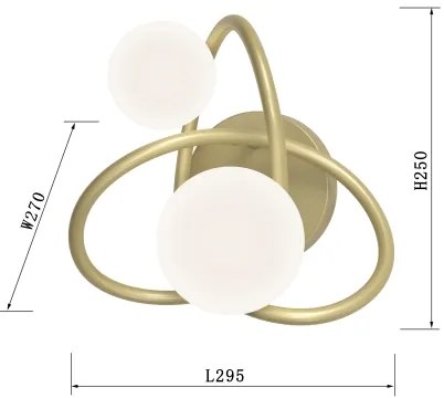 Wofi 4014-201 - LED Nástenné svietidlo NANCY 2xG9/3,5W/230V zlatá/biela