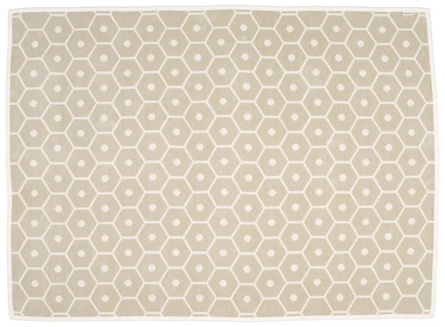 Krémová deka s prímesou vlny 140x180 cm Honey Sand – Pappelina