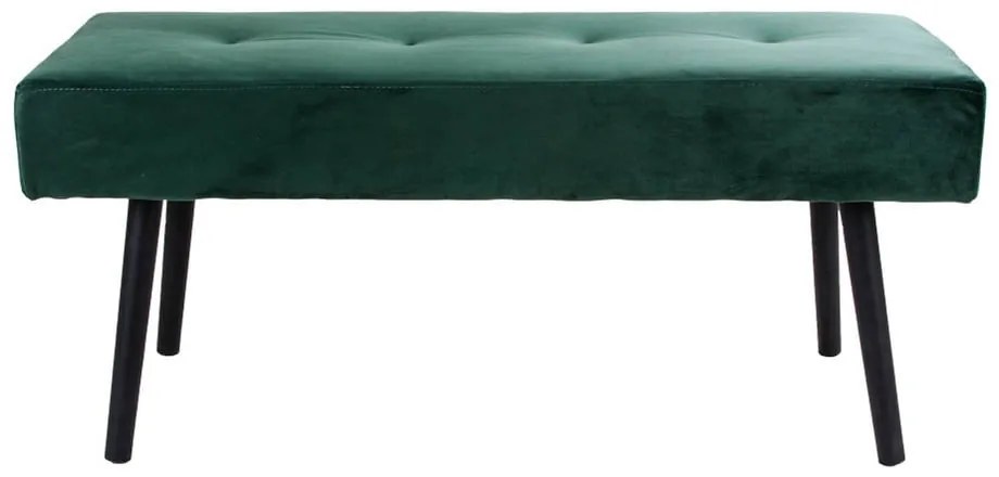 Tmavozelená zamatová lavica Bonami Essentials Skiby