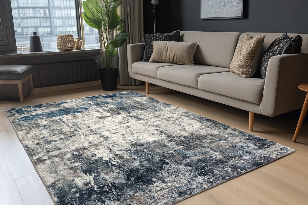 Kusový koberec Posh 303 Blue, 80x150, modrá, chodba / predsieň, Obsession