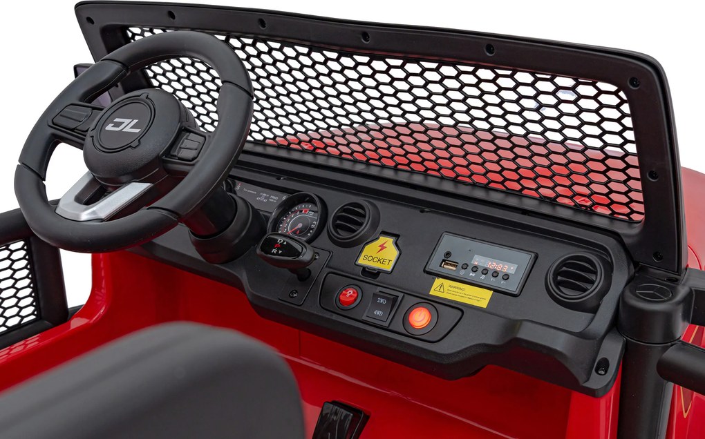 Ramiz Terénne autíčko OFF-ROAD 3.0 pre deti červené + diaľkové ovládanie + plynulý štart + pásy + audio LED