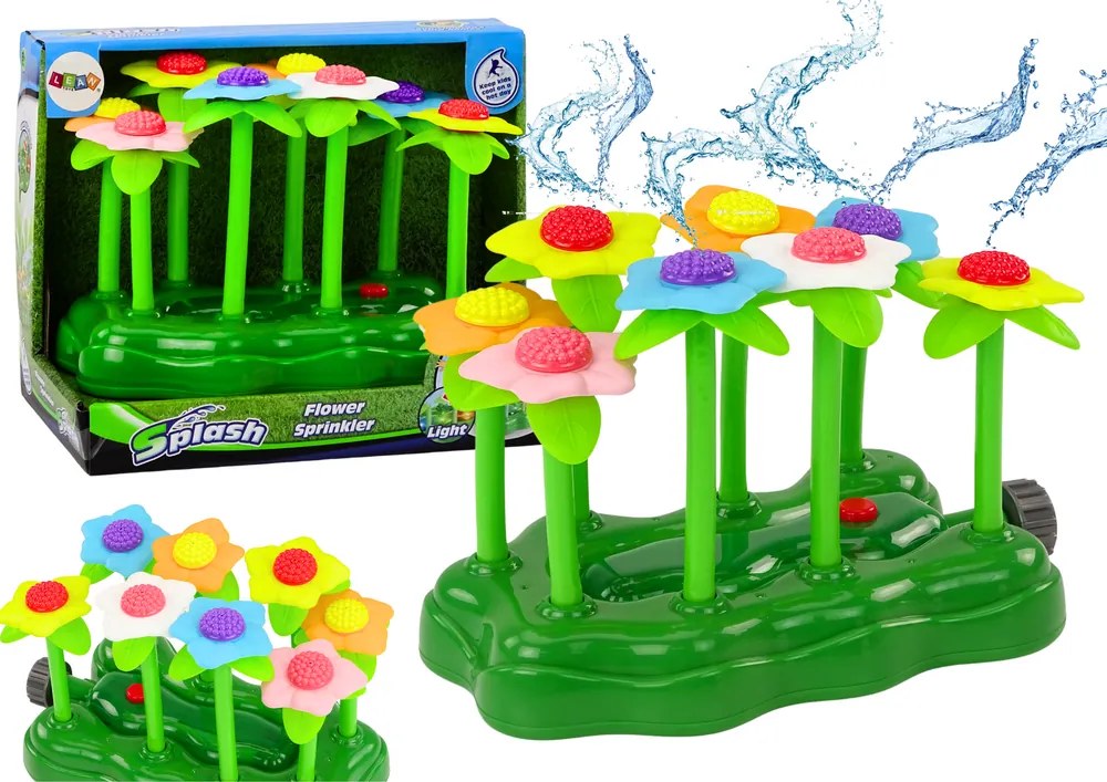 LEAN TOYS Fontána pre deti s podsvietením - Vodné kvety Sprinkler