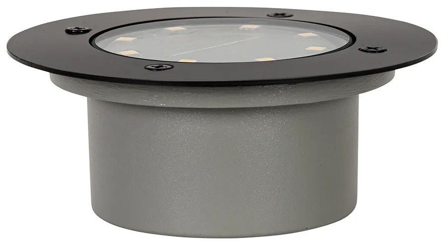 Sada 6 zemných reflektorov čiernych vrátane LED IP65 solárnych - Terry