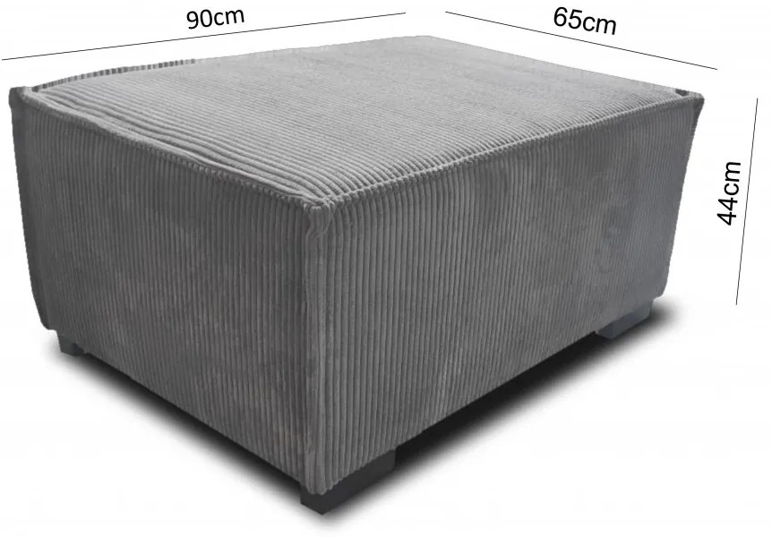 Kreslo s taburetom SMART SET, tmavo sivá