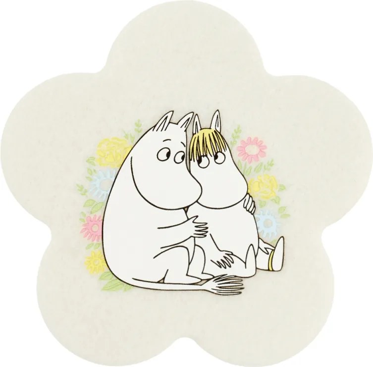 Set podtáciek Moomin Flowers, 4ks / žlté