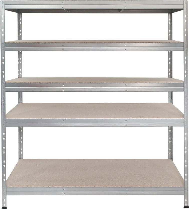 Kovové regály RIVET PRO 180x180x45 DTD drevotrieska 5 úrovní pozinkovaná
