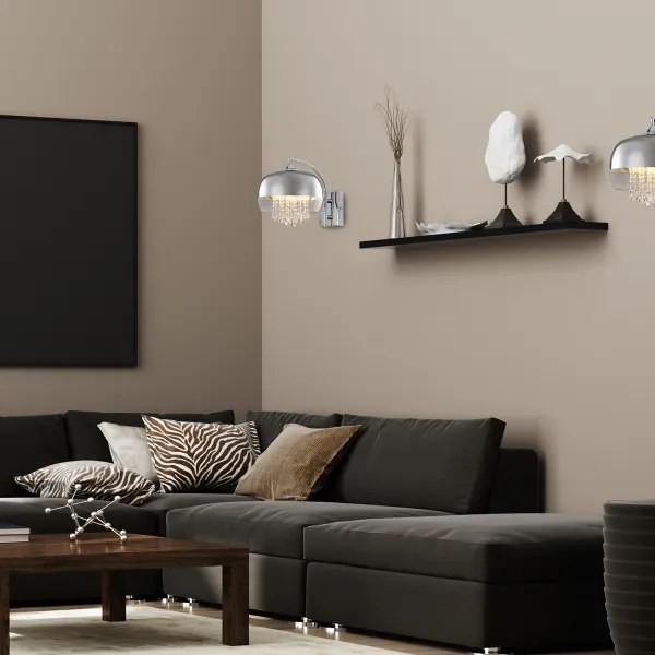 Krištáľové nástenné svietidlo LUNA 1xE14/40W/230V