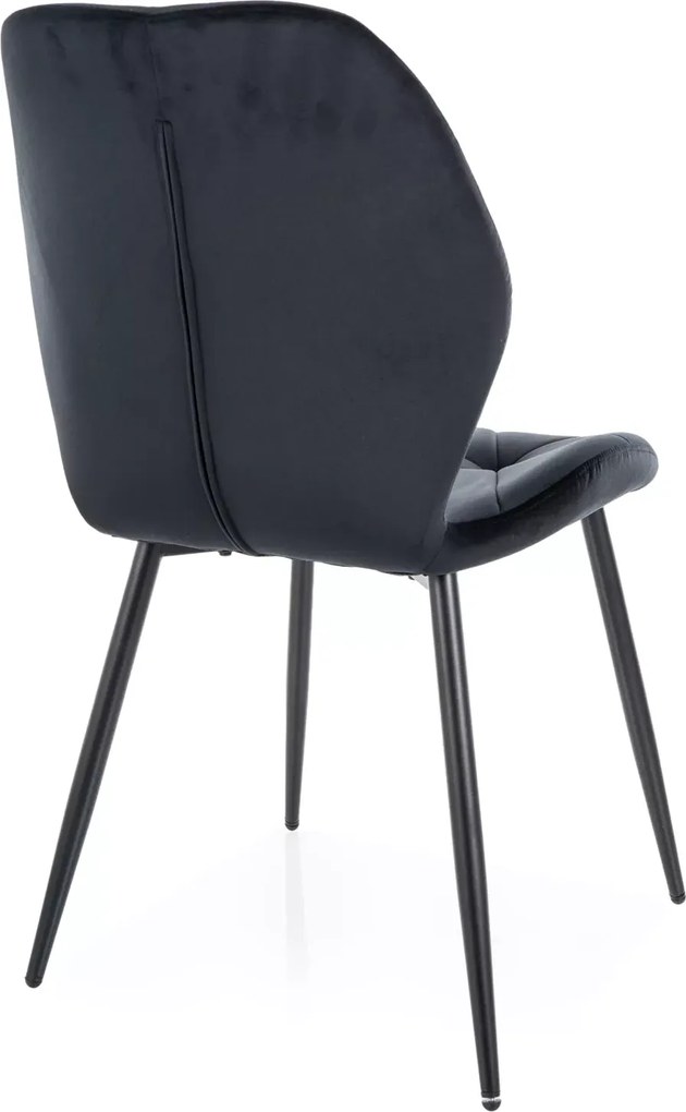 SI Stolička Rick Velvet čierna