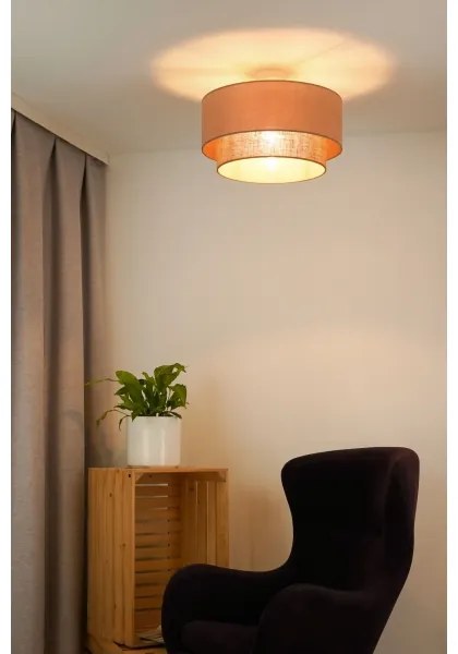 Duolla - Prisadený luster  BOHO 1xE27/15W/230V pr. 45 cm béžová/hnedá