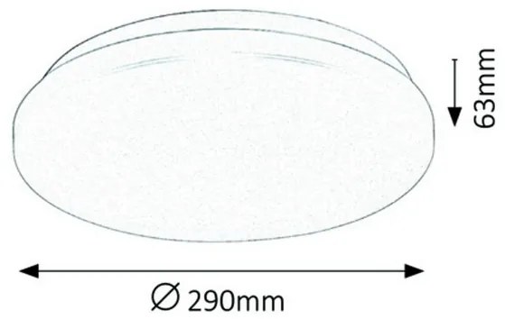 Rabalux LED stropné svietidlo Rob 1x20W | 1400lm | 3000K - priemer 29cm, biela