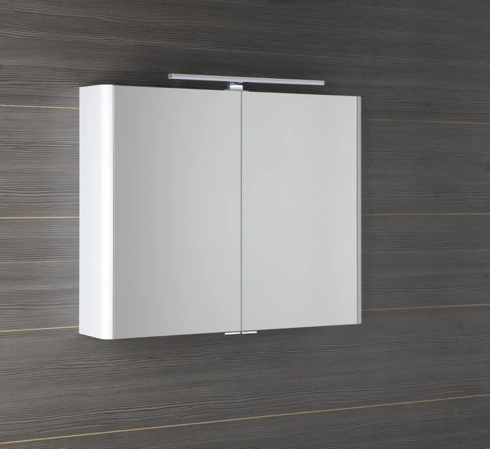 Sapho LUCIE galerka s LED osvetlením, 86x70x17cm, biela LU085-0030