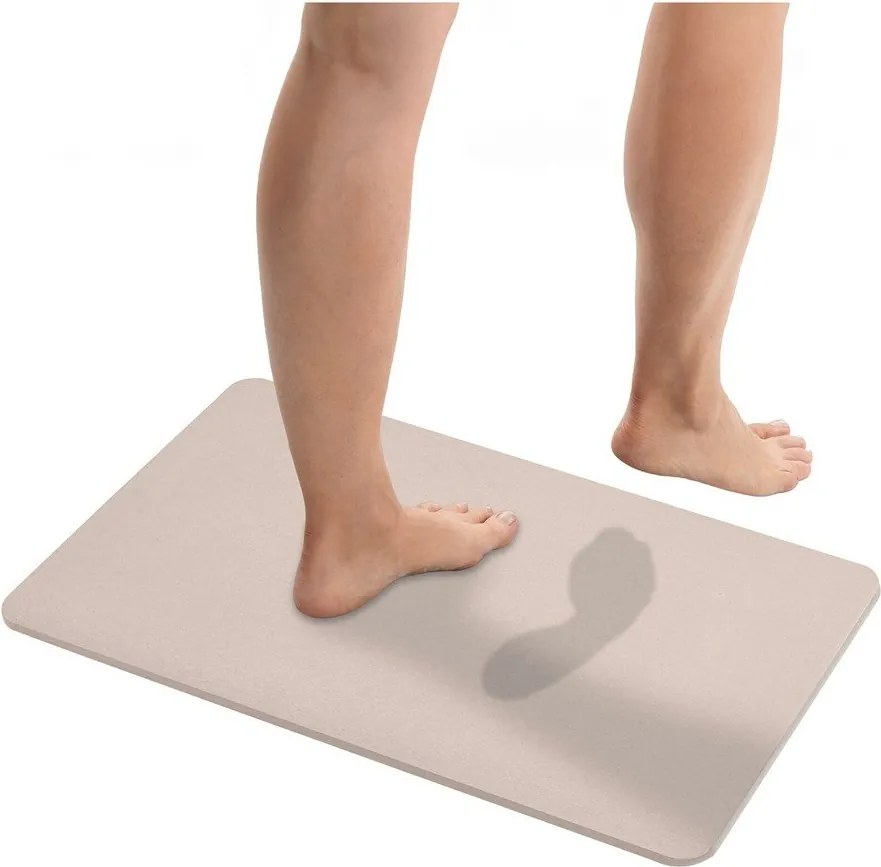 Béžová kúpeľňová predložka z kremeliny 39x60 cm Simi – Wenko