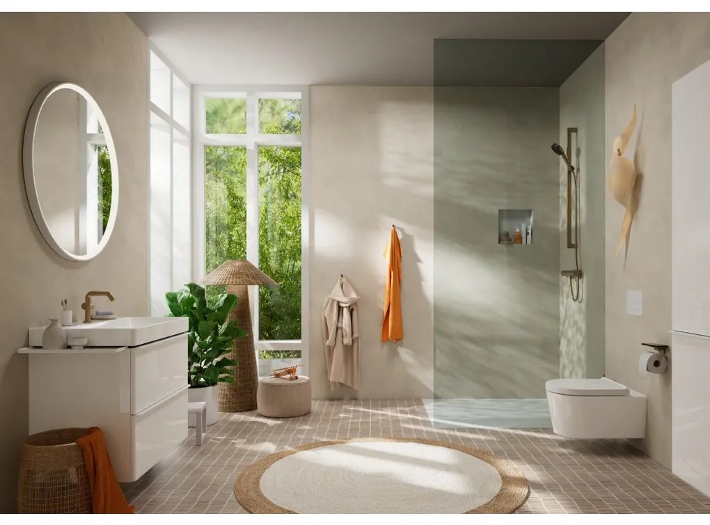 Hansgrohe Tecturis S, páková sprchová batéria nástenná, kartáčovaný bronz, HAN-73622140