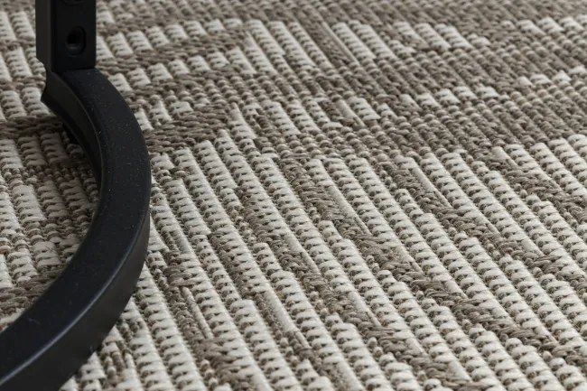 Koberec SIZAL FLOORLUX 20504 lístie, tmavosivý / šampanské