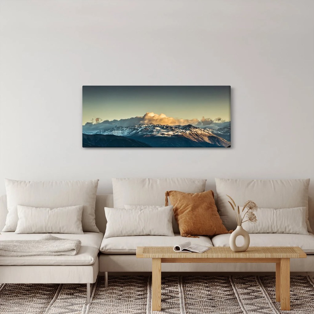 Obraz - vrcholky veľhôr (120x50 cm)