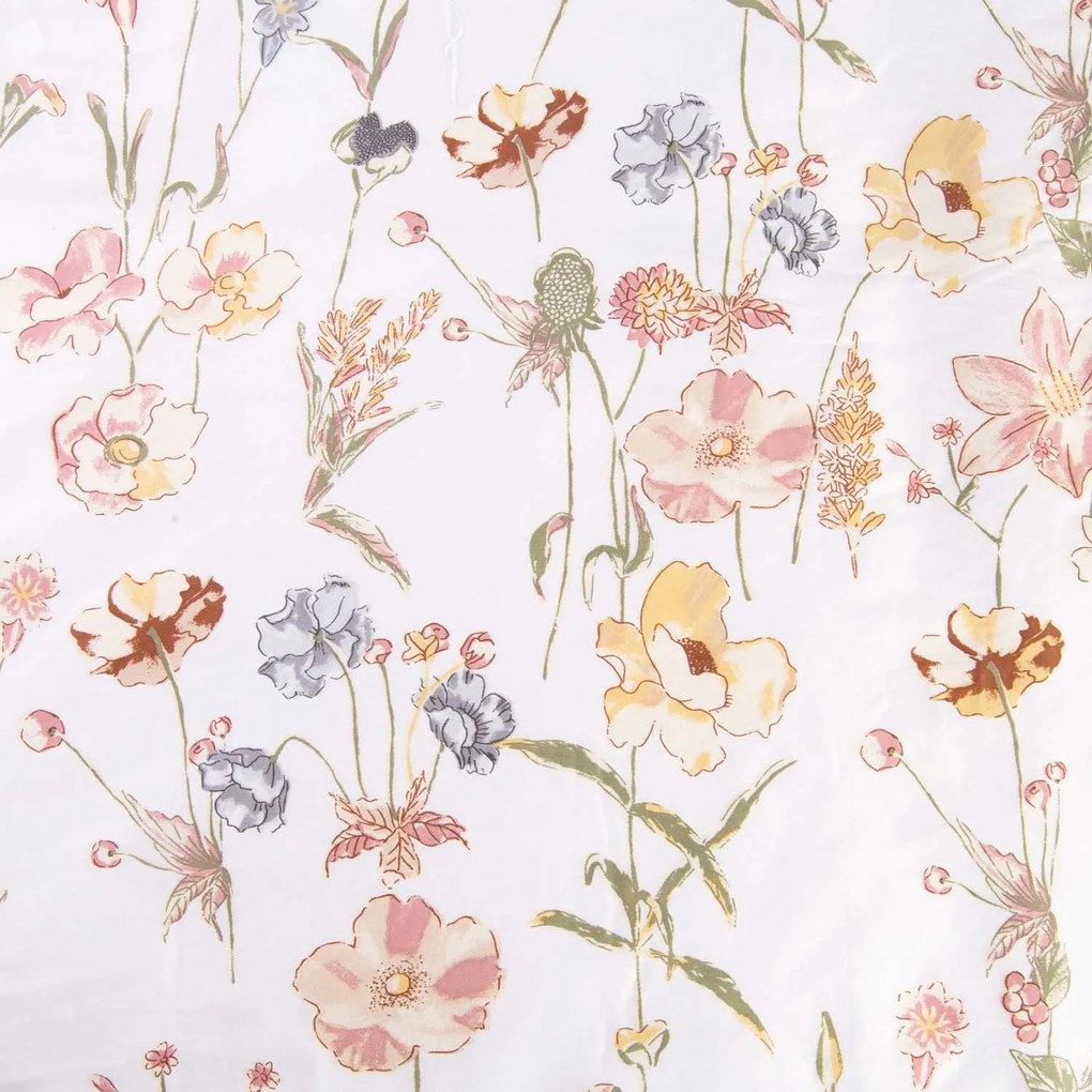 SATÉNOVÉ OBLIEČKY SATYNLOVE 180X200 CM, 2KS 70X80 CM KVETY