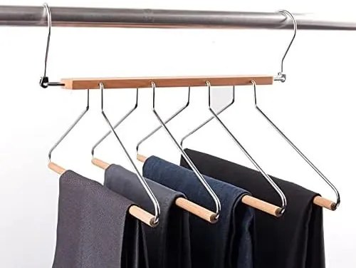 Zeller Present Drevený vešiak na oblečenie, šetrí miesto – nahradí 4 vešiaky