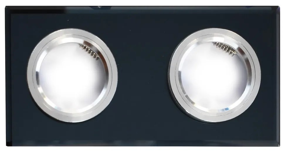 Podhľadové svietidlo Glass Square II, 1x sklenené/čierne kovové tienidlo, b