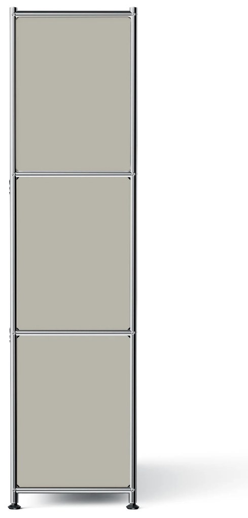 Kovová komoda »CN3 Slim Line« s 2 výklopnými priečinkami, svetlosivá