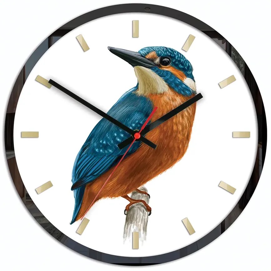 Nástenné hodiny Bird Unikat biele