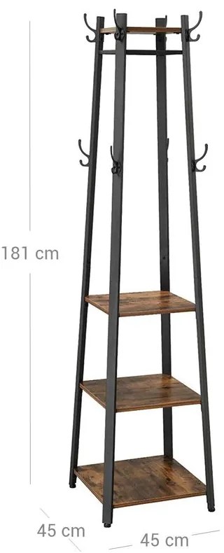 Vešiakový stojan s policami VASAGLE LCR80X
