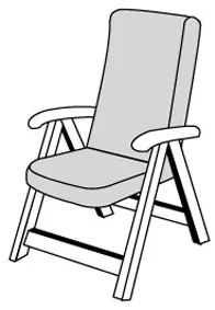 Doppler BRILLANT 7846 vysoký - poduška na stoličku a kreslo s podhlavníkom