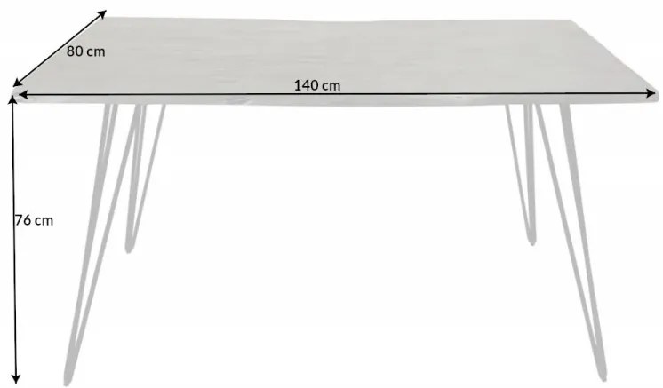 Jedálenský stôl Scorpion 140cm agát sivý