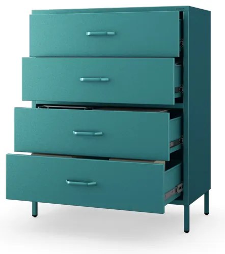 Komoda CARLA, 800 x 1015 x 400 mm, Modern: morská farba