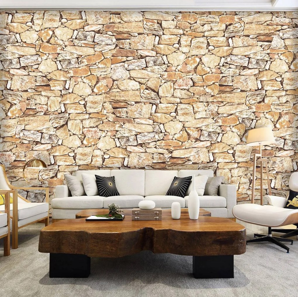 Fototapeta - Stone Wall Rock (254x184 cm)