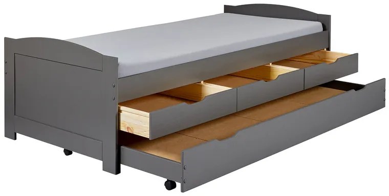 Inter Link Funkčná posteľ s 3 zásuvkami (sivá) (100161881)