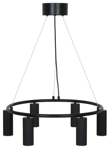 Nordlux - Závesný luster VICO na lanku 6xGU10/5W/230V čierna