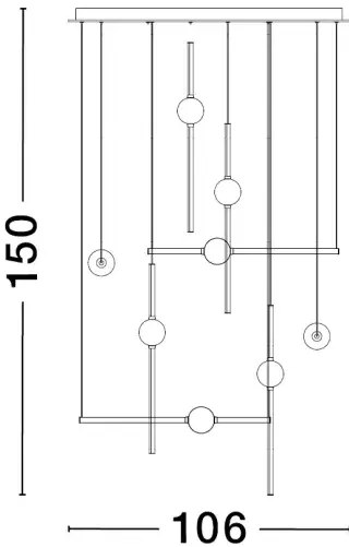 Rustikálny luster Acrobat 106