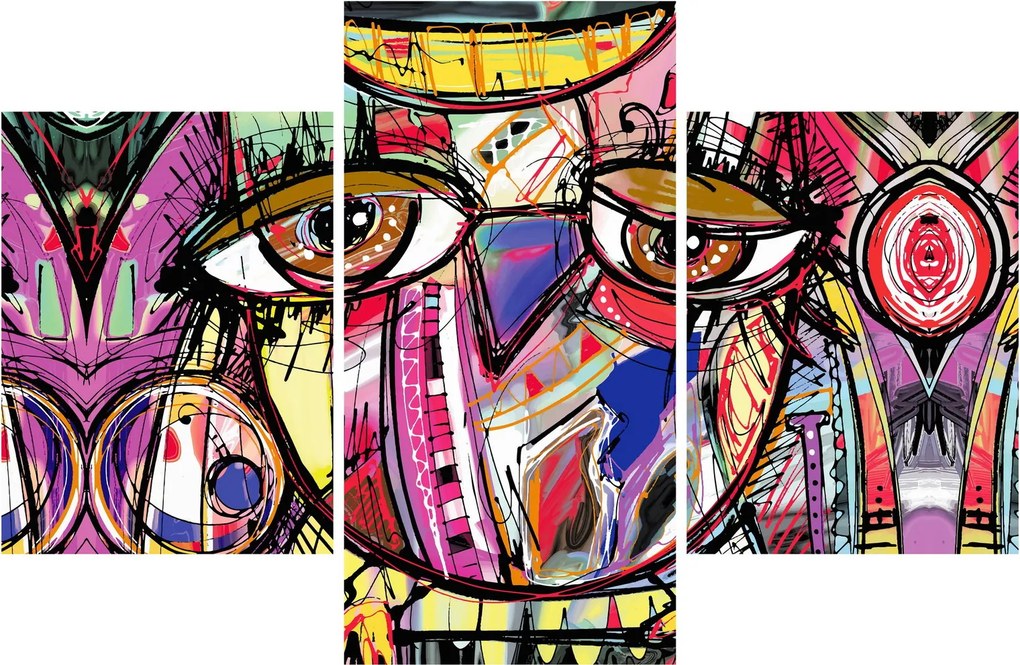 Obraz - Street art - sova (90x60 cm)