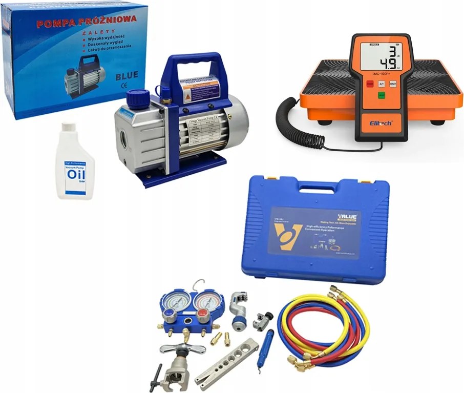 Náradie na montáž a servis klimatizácie