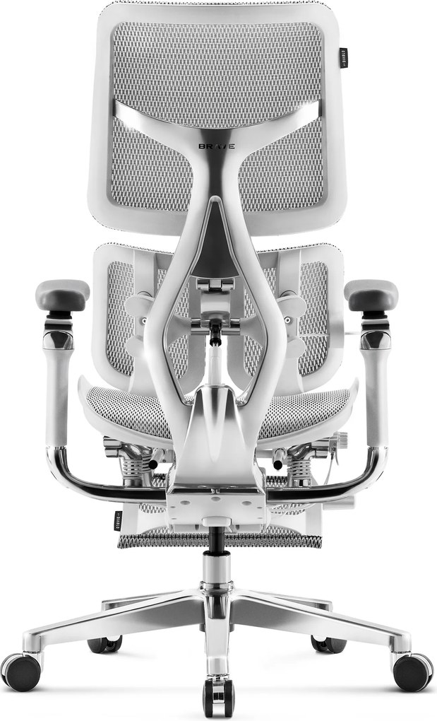 Ergonomická kancelárska stolička s podnožkou Premium Normal Size, sivá: Diablo V-Kinetic