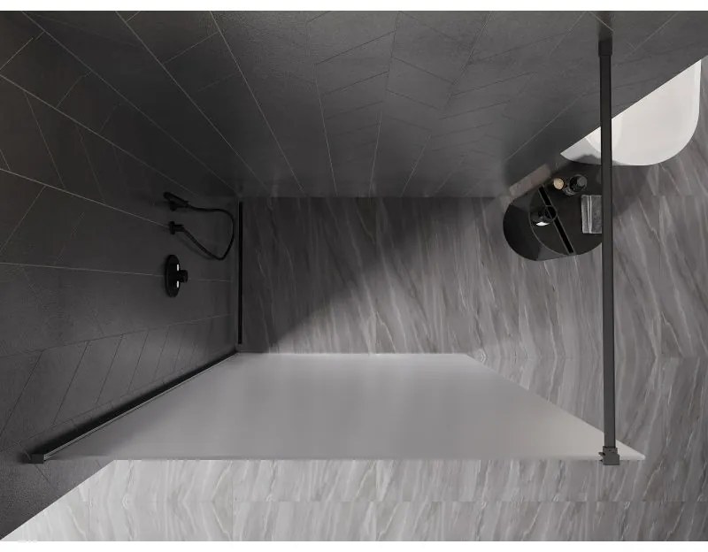 Mexen, Mexen Kioto-X sprchová stena 100 x 200 cm, mráz 10 mm, pištoľový kov - 800-100-101-95-30-X